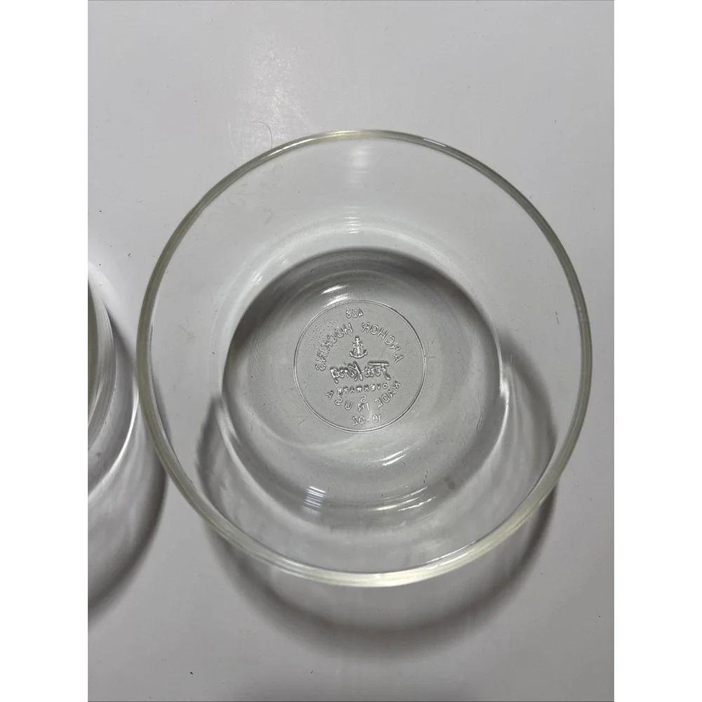 Vintage Anchor Hocking 10 Oz. Fire King Ovenware Glass Bowls Set Of 2 #428 EUC